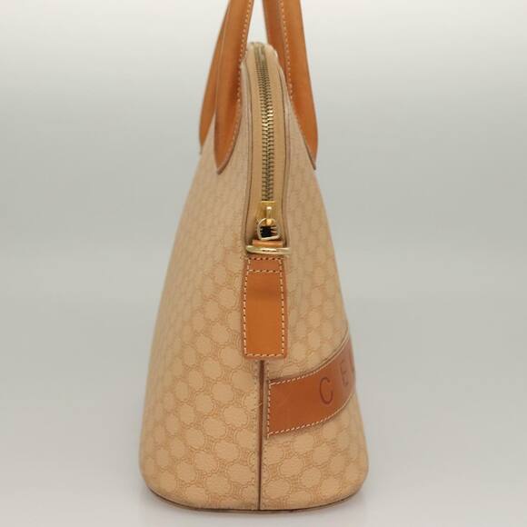 CELINE Macadam Canvas Hand Bag Pvc Leather Beige - Picture 5 of 13